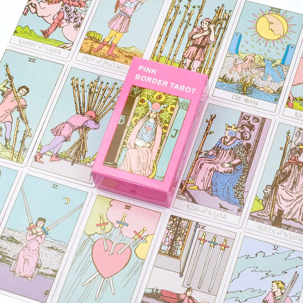 Pink Border Tarot Card Deck
