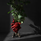 Anatomical Heart Vase, Red Finish