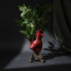Anatomical Heart Vase, Red Finish