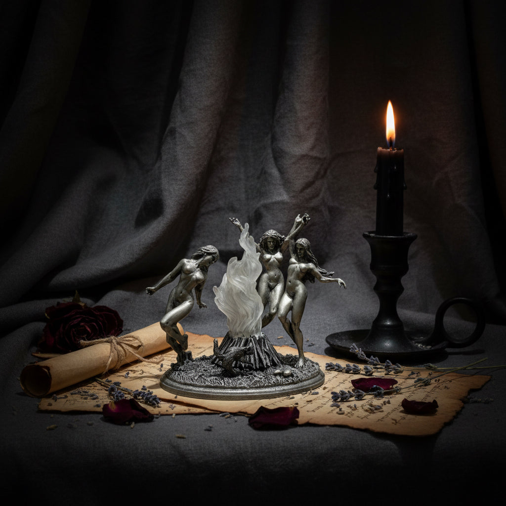 Witch's Sabbath Sculpture with LED light feature