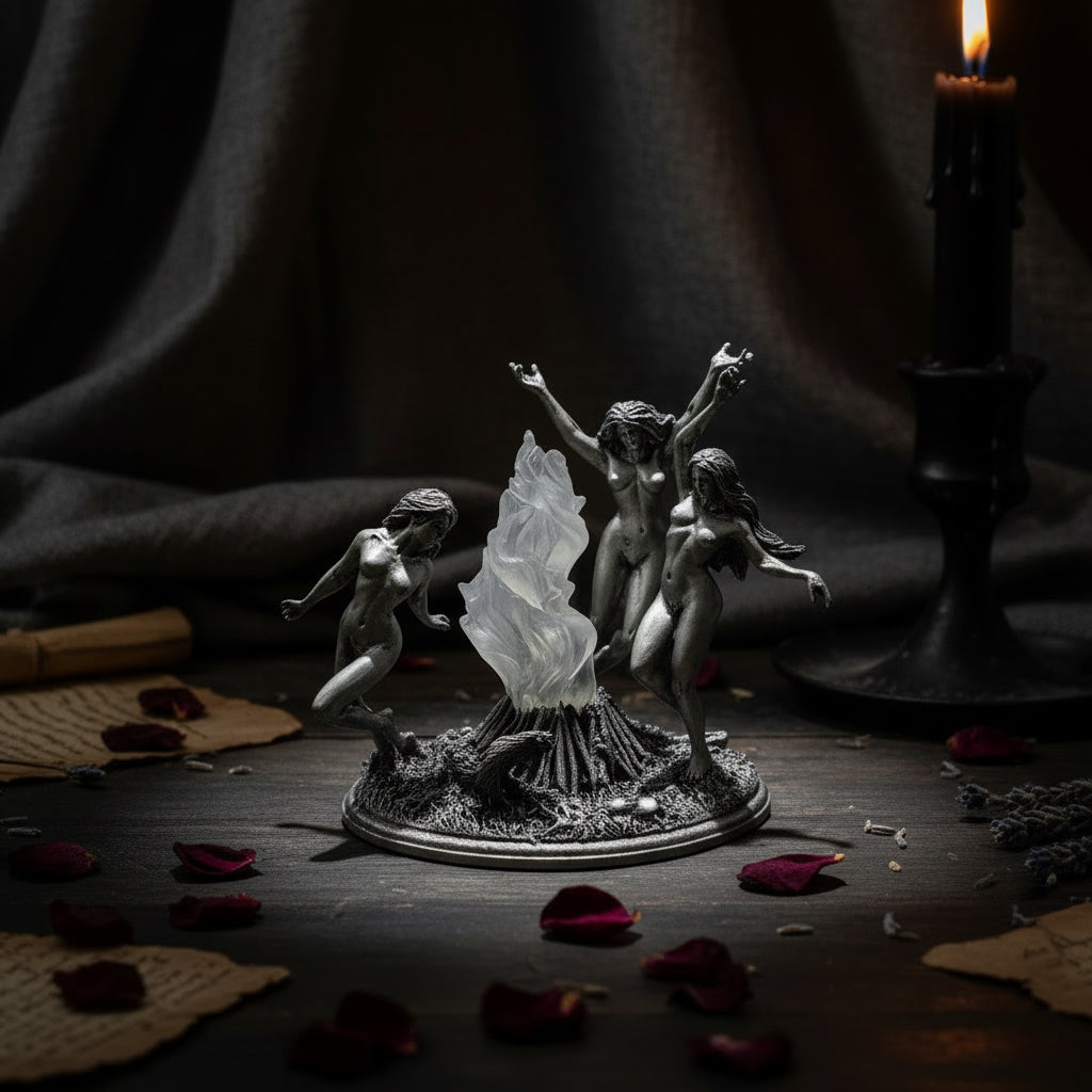 Witch's Sabbath Sculpture with LED light feature