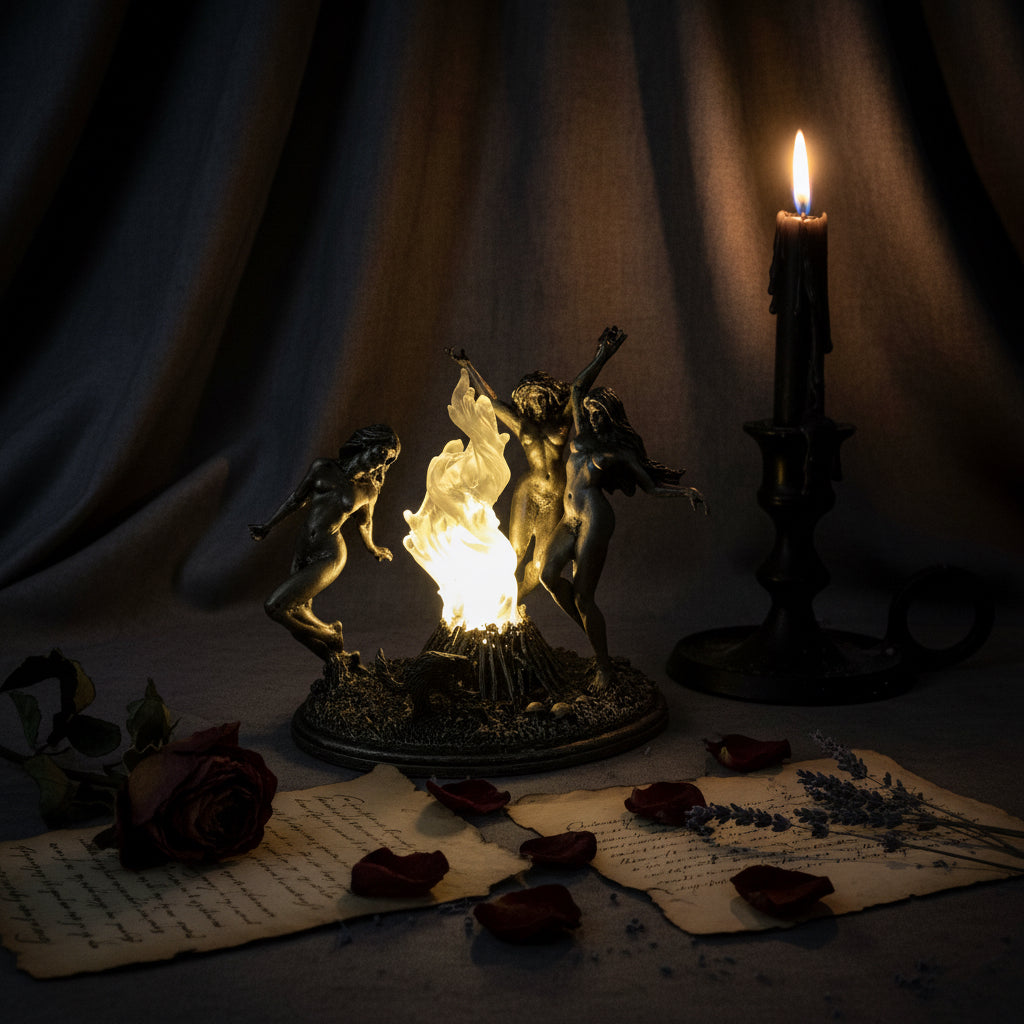 Witch's Sabbath Sculpture with LED light feature
