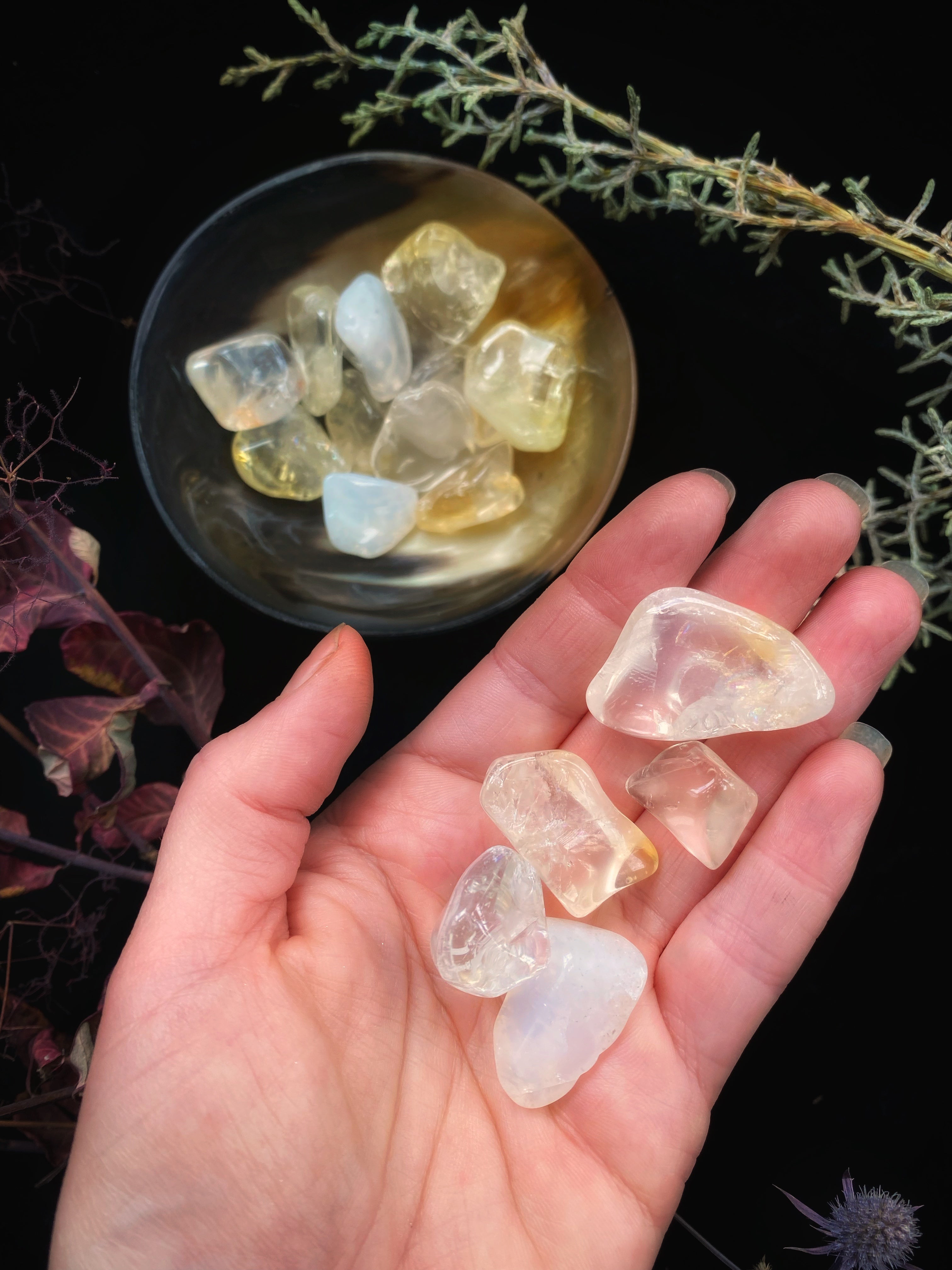 Tumbled Natural Opalized Citrine - Natural from Brazil (not irradiated)