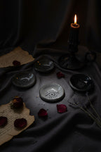 Black Sgraffito Black / Grey Evil Eye Mini Offering Dishes