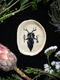 Black Sgraffito Hekate Ceramic Offering Plate
