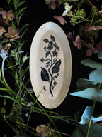Black Sgraffito Belladonna Ceramic Offering Plates