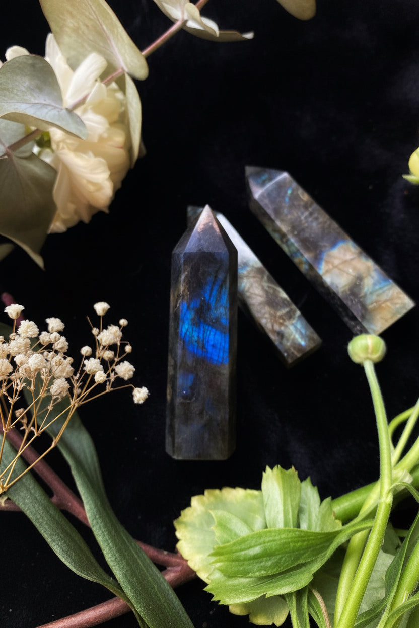 Labradorite Crystal Wands - Polished Tower